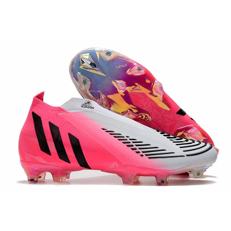 Botas de Fútbol Adidas Predator Edge FG Unisex Blanco&Rosa (#36~#45)