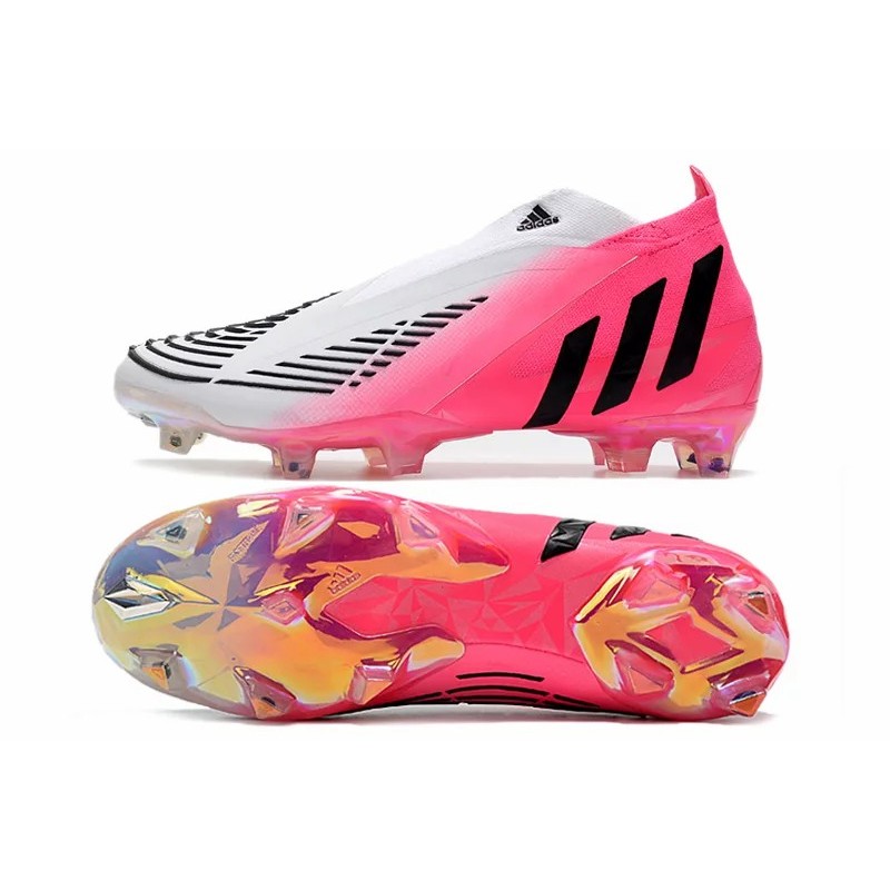 Botas de Fútbol Adidas Predator Edge FG Unisex Blanco&Rosa (#36~#45)