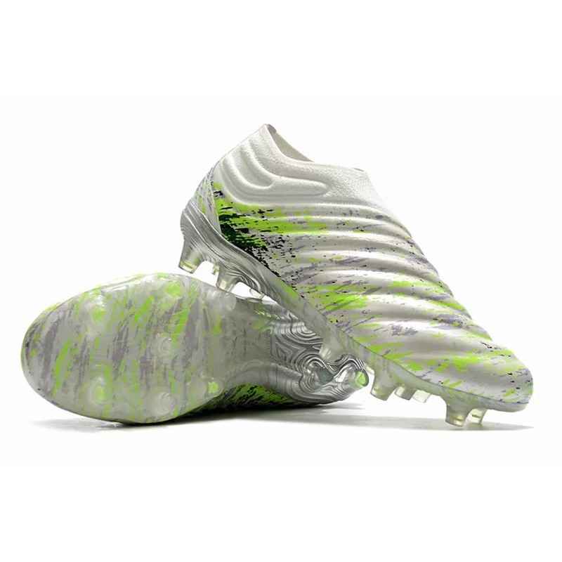 Botas de Fútbol Adidas Copa 20+ FG Blanco&Plateado&Verde Fluorescente (#39~#45)