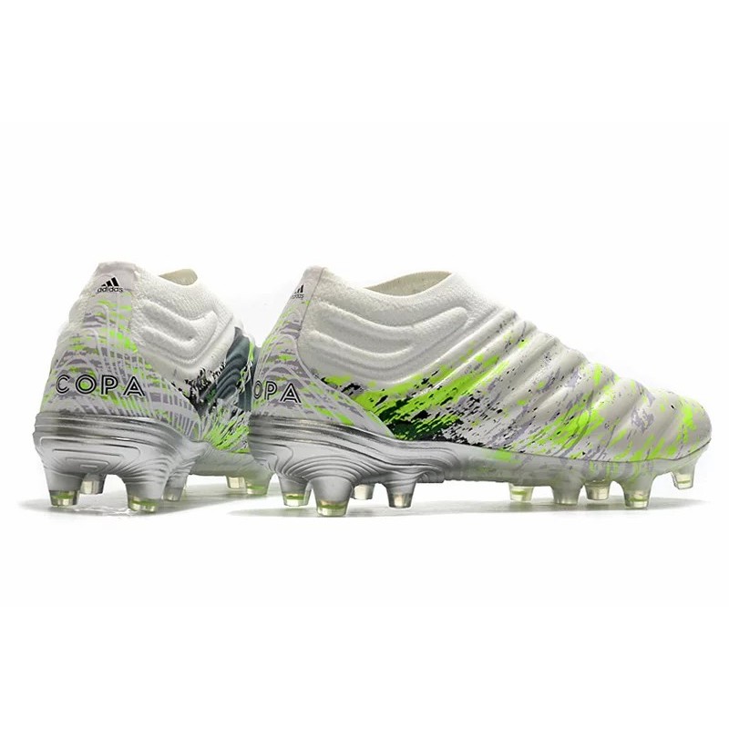 Botas de Fútbol Adidas Copa 20+ FG Blanco&Plateado&Verde Fluorescente (#39~#45)