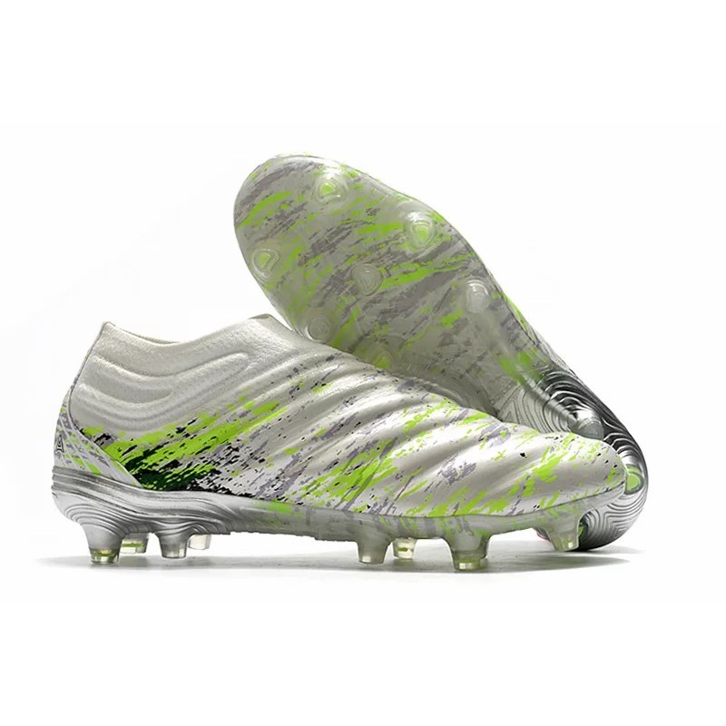 Botas de Fútbol Adidas Copa 20+ FG Blanco&Plateado&Verde Fluorescente (#39~#45)