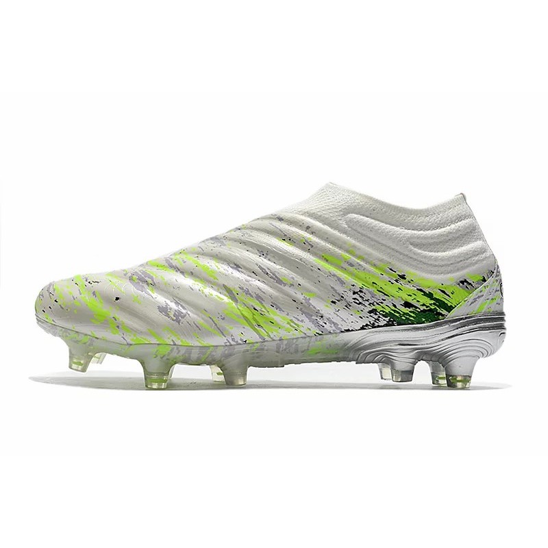 Botas de Fútbol Adidas Copa 20+ FG Blanco&Plateado&Verde Fluorescente (#39~#45)