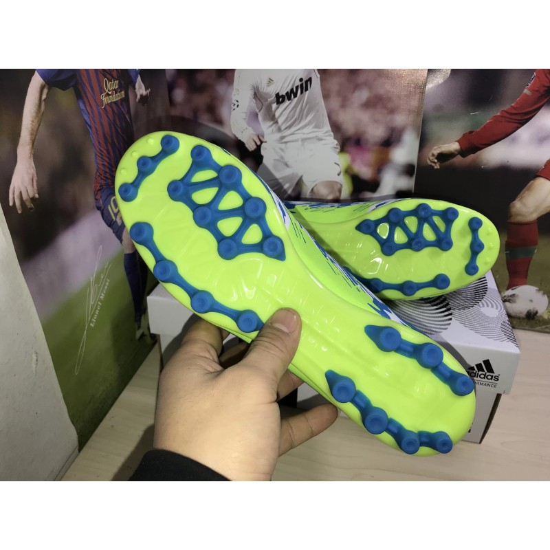 Botas de Fútbol Adidas Nemeziz 19.3 AG Unisex Blanco&Verde Fluorescente (#36~#45)