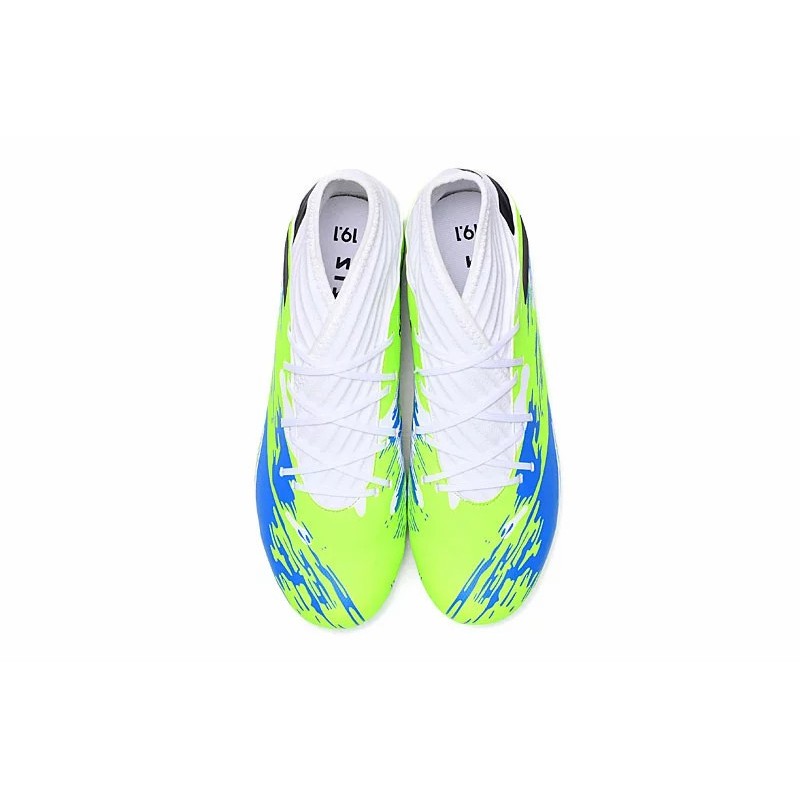 Botas de Fútbol Adidas Nemeziz 19.3 AG Unisex Blanco&Verde Fluorescente (#36~#45)