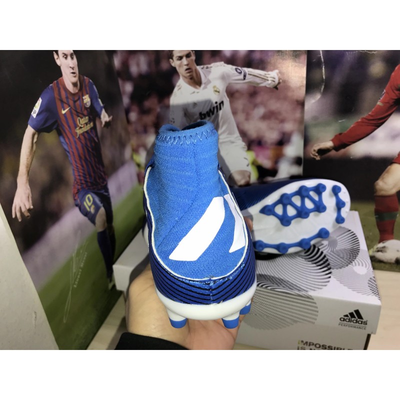 Botas de Fútbol Adidas Nemeziz 19.3 AG Unisex Azul (#36~#45)