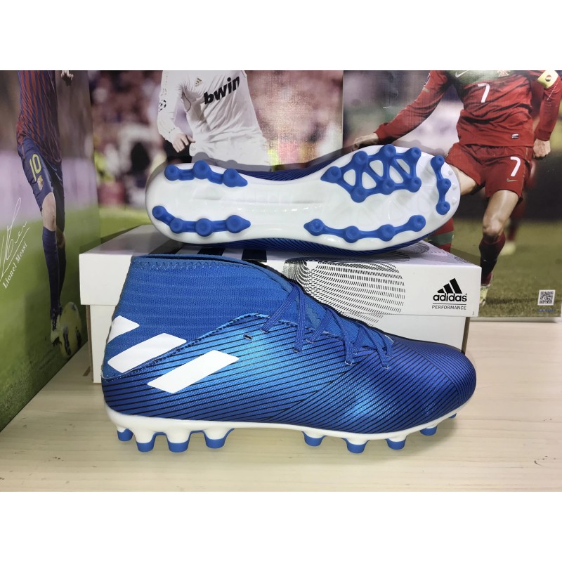 Botas de Fútbol Adidas Nemeziz 19.3 AG Unisex Azul (#36~#45)