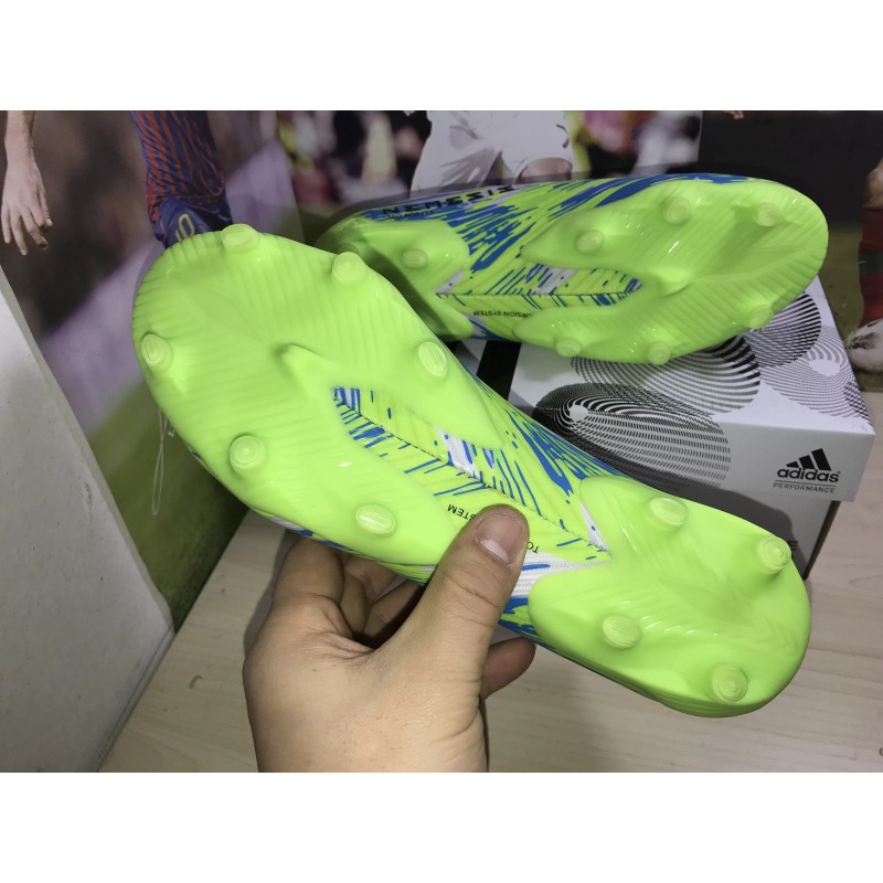 Botas de Fútbol Adidas Nemeziz 19+ Uniforia Pack FG Azul Marino  /  Blanco&Verde Fluorescente  /  Blanco&Rosado  /  Púrpura  /  Rojo  /  Negro  /  Azul  /  Gris&Plateado  /  Azul Marino&Rojo (#39~#45)