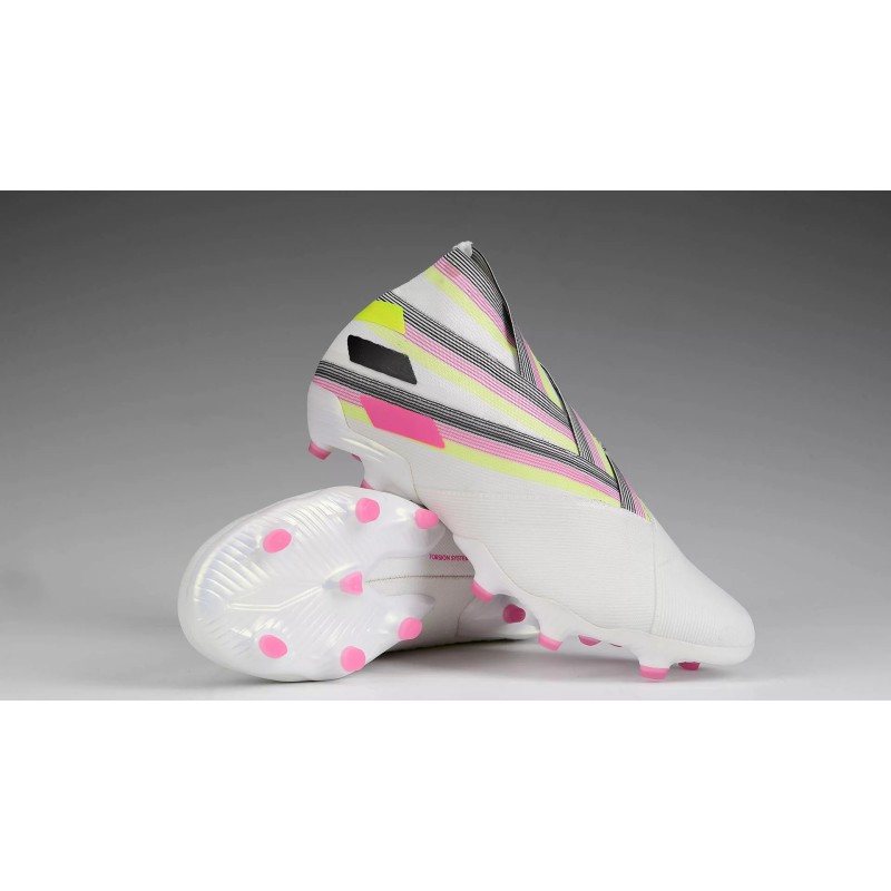 Botas de Fútbol Adidas Nemeziz 19+ Uniforia Pack FG Azul Marino  /  Blanco&Verde Fluorescente  /  Blanco&Rosado  /  Púrpura  /  Rojo  /  Negro  /  Azul  /  Gris&Plateado  /  Azul Marino&Rojo (#39~#45)
