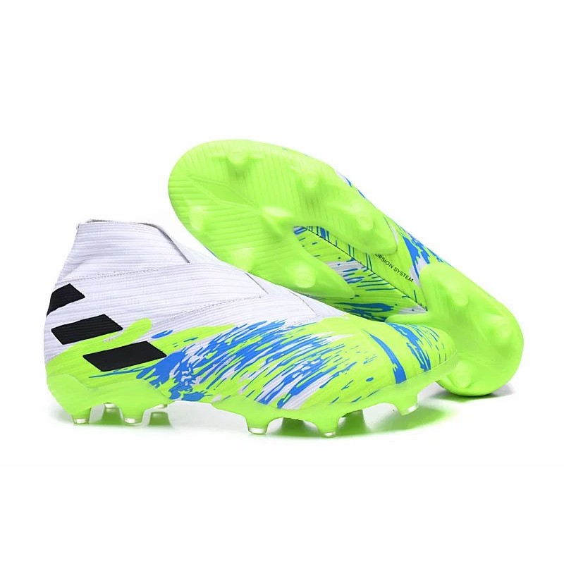 Botas de Fútbol Adidas Nemeziz 19+ Uniforia Pack FG Azul Marino  /  Blanco&Verde Fluorescente  /  Blanco&Rosado  /  Púrpura  /  Rojo  /  Negro  /  Azul  /  Gris&Plateado  /  Azul Marino&Rojo (#39~#45)