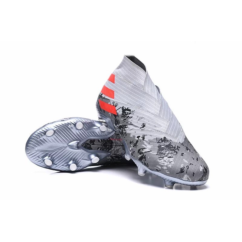 Botas de Fútbol Adidas Nemeziz 19+ Uniforia Pack FG Azul Marino  /  Blanco&Verde Fluorescente  /  Blanco&Rosado  /  Púrpura  /  Rojo  /  Negro  /  Azul  /  Gris&Plateado  /  Azul Marino&Rojo (#39~#45)