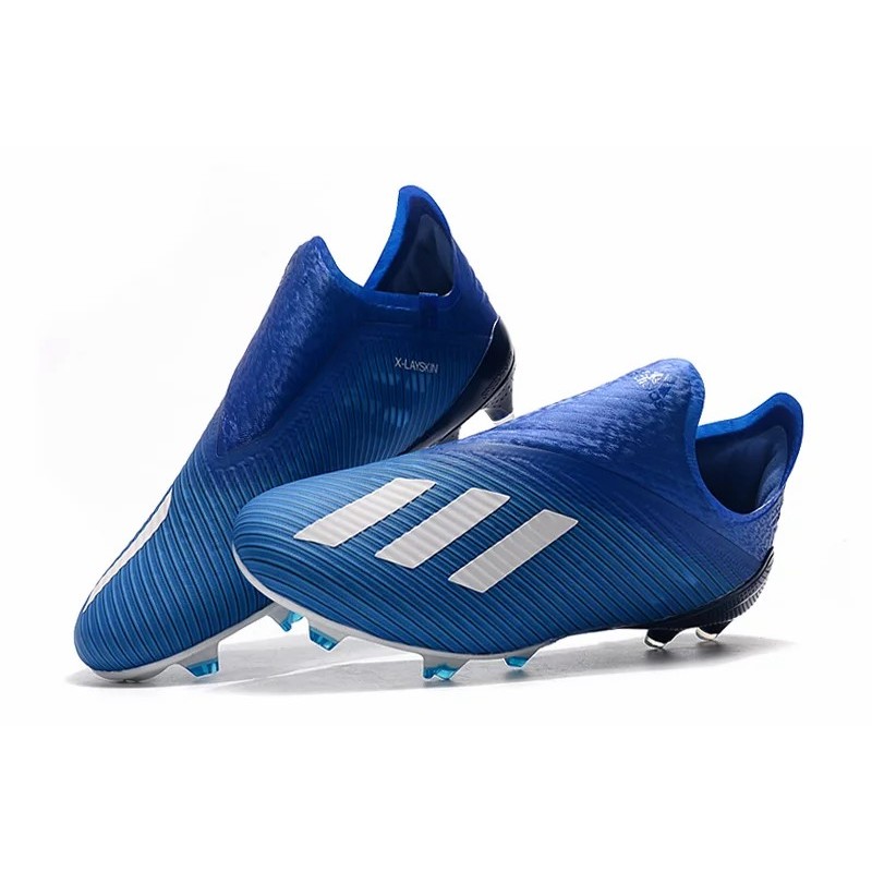 Botas de Fútbol Adidas X 19+ FG Plateado / Azul (#39~#45)