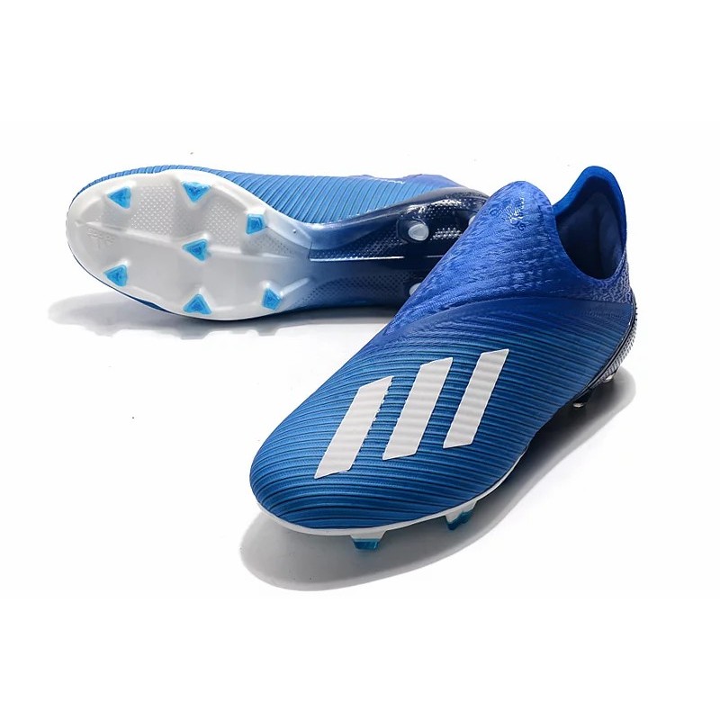 Botas de Fútbol Adidas X 19+ FG Plateado / Azul (#39~#45)