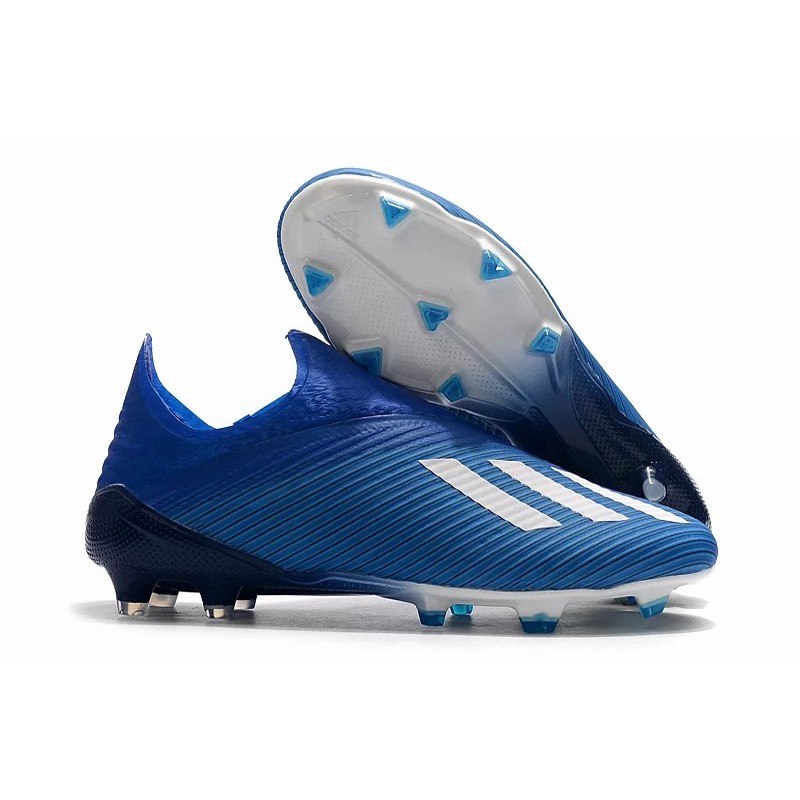 Botas de Fútbol Adidas X 19+ FG Plateado / Azul (#39~#45)