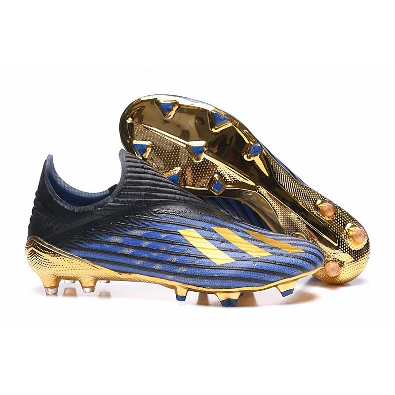 Botas de Fútbol Adidas X 19+ FG Negro&Azul (#39~#45)