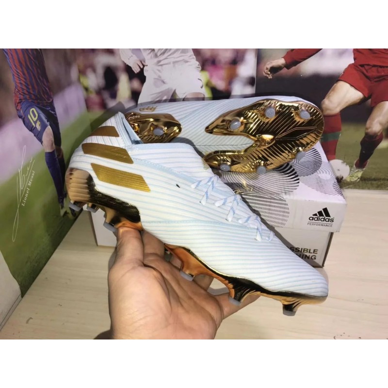 Botas de Fútbol Adidas Nemeziz Messi 19.1 FG Blanco (#39~#45)