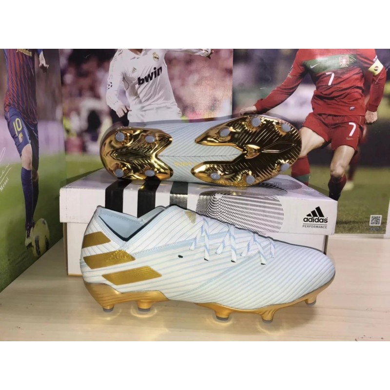 Botas de Fútbol Adidas Nemeziz Messi 19.1 FG Blanco (#39~#45)