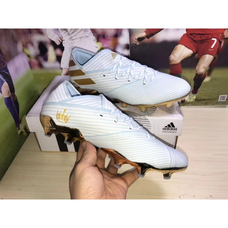 Botas de Fútbol Adidas Nemeziz Messi 19.1 FG Blanco (#39~#45)