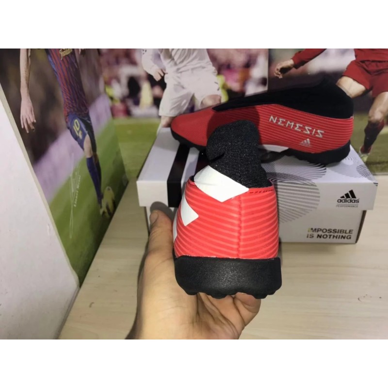 Botas de Fútbol Adidas Nemeziz 19.3 Laceless TF Azul / Rojo / Blanco / Verde Fluorescente / Púrpura / Azul Marino (#39~#45)