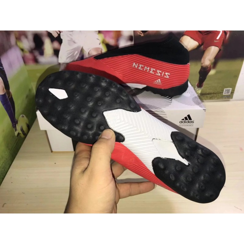 Botas de Fútbol Adidas Nemeziz 19.3 Laceless TF Azul / Rojo / Blanco / Verde Fluorescente / Púrpura / Azul Marino (#39~#45)