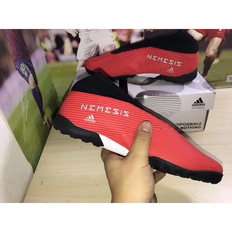 Botas de Fútbol Adidas Nemeziz 19.3 Laceless TF Azul / Rojo / Blanco / Verde Fluorescente / Púrpura / Azul Marino (#39~#45)