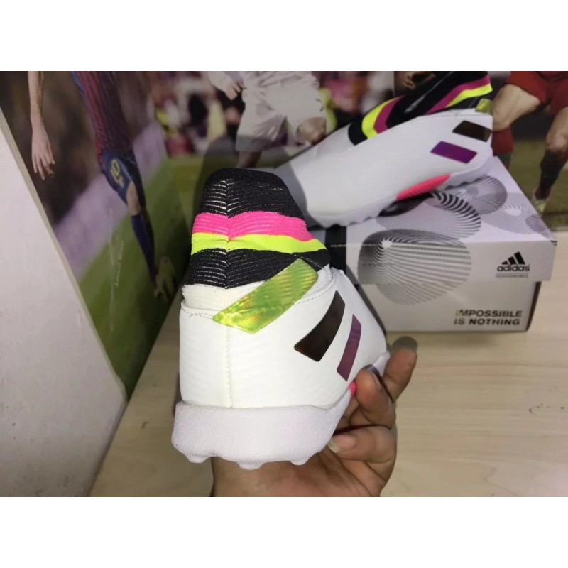 Botas de Fútbol Adidas Nemeziz 19.3 Laceless TF Azul / Rojo / Blanco / Verde Fluorescente / Púrpura / Azul Marino (#39~#45)
