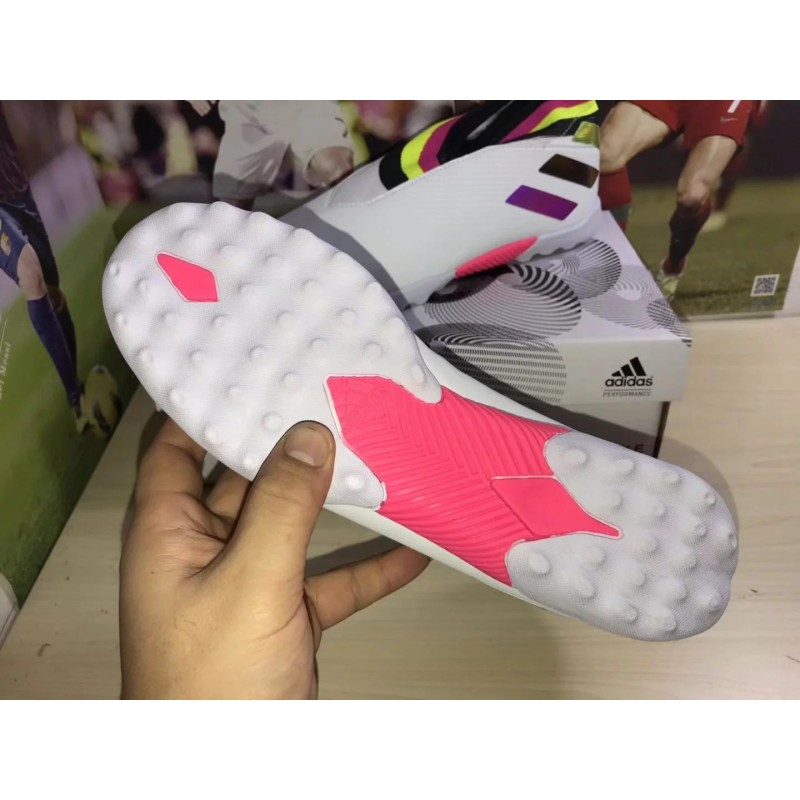 Botas de Fútbol Adidas Nemeziz 19.3 Laceless TF Azul / Rojo / Blanco / Verde Fluorescente / Púrpura / Azul Marino (#39~#45)