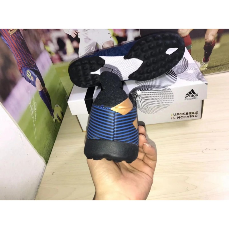 Botas de Fútbol Adidas Nemeziz 19.3 Laceless TF Azul / Rojo / Blanco / Verde Fluorescente / Púrpura / Azul Marino (#39~#45)