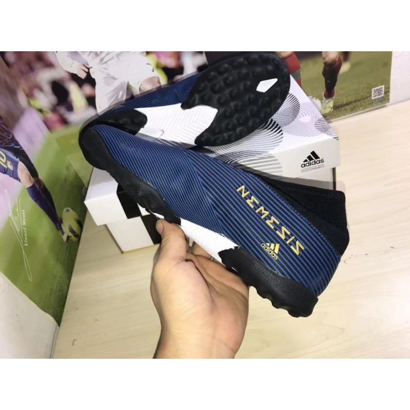 Botas de Fútbol Adidas Nemeziz 19.3 Laceless TF Azul / Rojo / Blanco / Verde Fluorescente / Púrpura / Azul Marino (#39~#45)