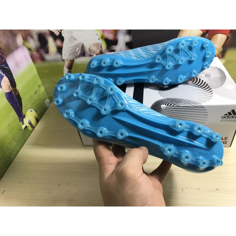 Botas de Fútbol Adidas X 19.1 AG Azul&Blanco (#38~#45)