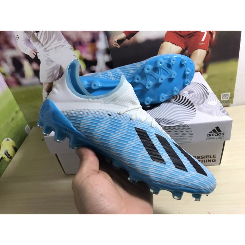 Botas de Fútbol Adidas X 19.1 AG Azul&Blanco (#38~#45)