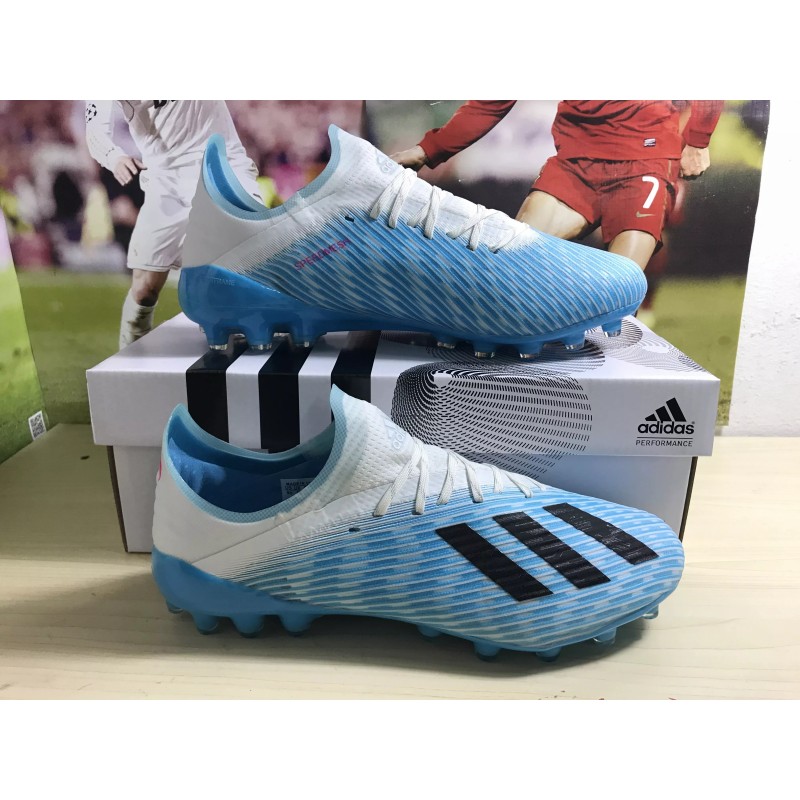 Botas de Fútbol Adidas X 19.1 AG Azul&Blanco (#38~#45)
