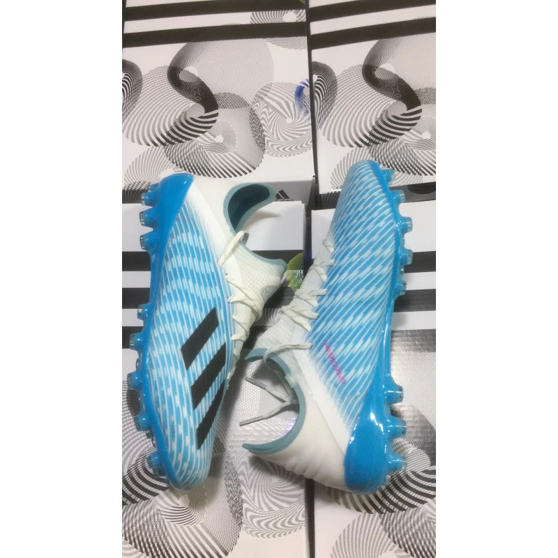 Botas de Fútbol Adidas X 19.1 AG Azul&Blanco (#38~#45)