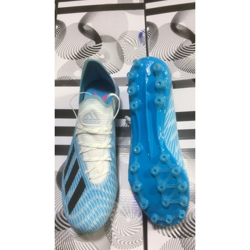 Botas de Fútbol Adidas X 19.1 AG Azul&Blanco (#38~#45)