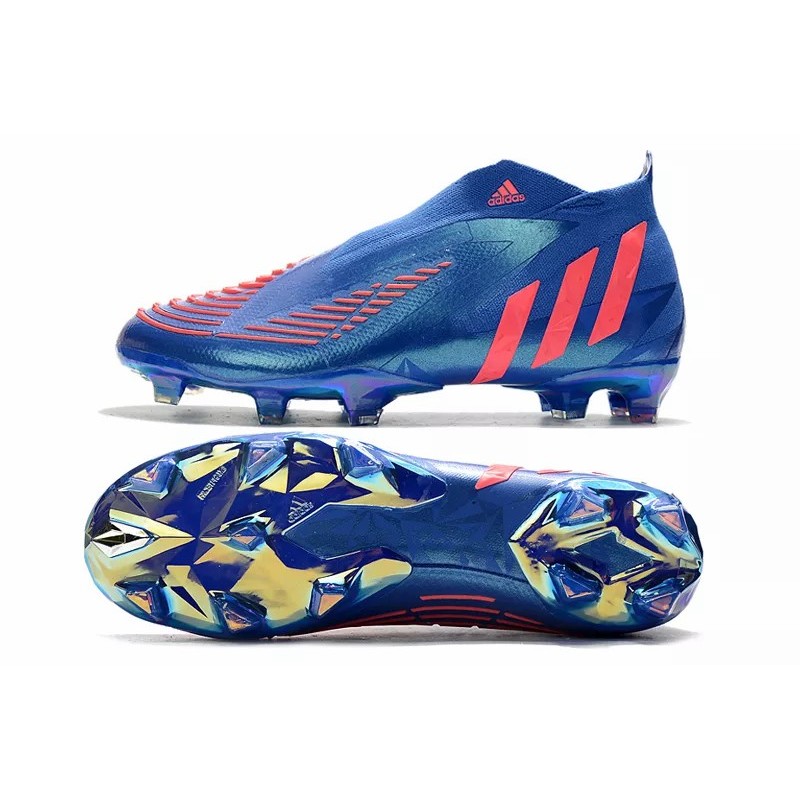 Botas de Fútbol Adidas Predator Edge Geometric+ FG Azul&Rosado (#36~#45)