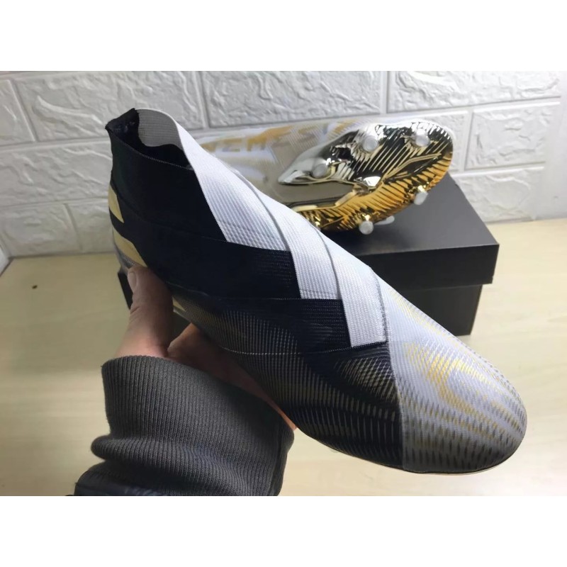 Botas de Fútbol Adidas Nemeziz FG Hombre Blanco&Dorado (#38~#45)