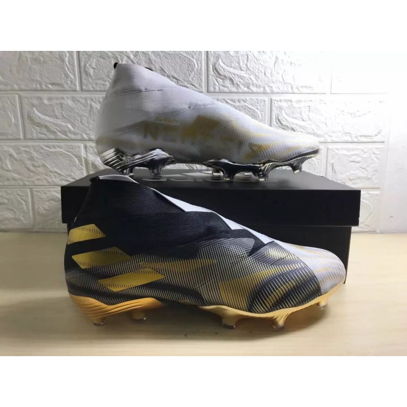 Botas de Fútbol Adidas Nemeziz FG Hombre Blanco&Dorado (#38~#45)