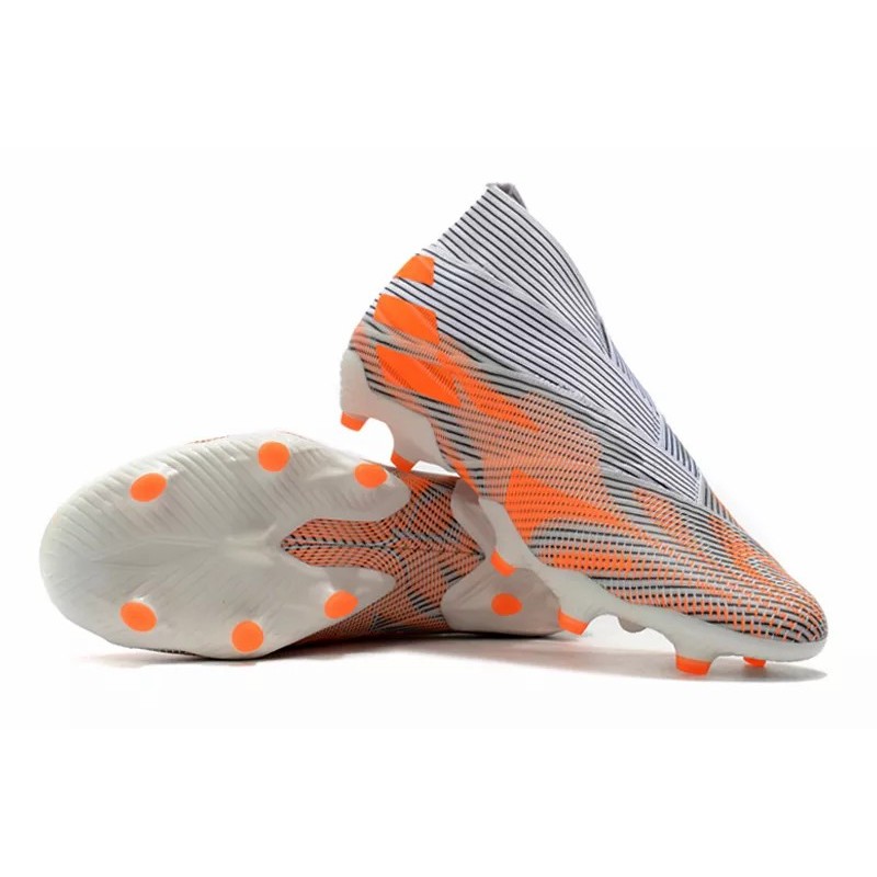 Botas de Fútbol Adidas Nemeziz 19 Hombre Blanco&Naranja (#38~#45)