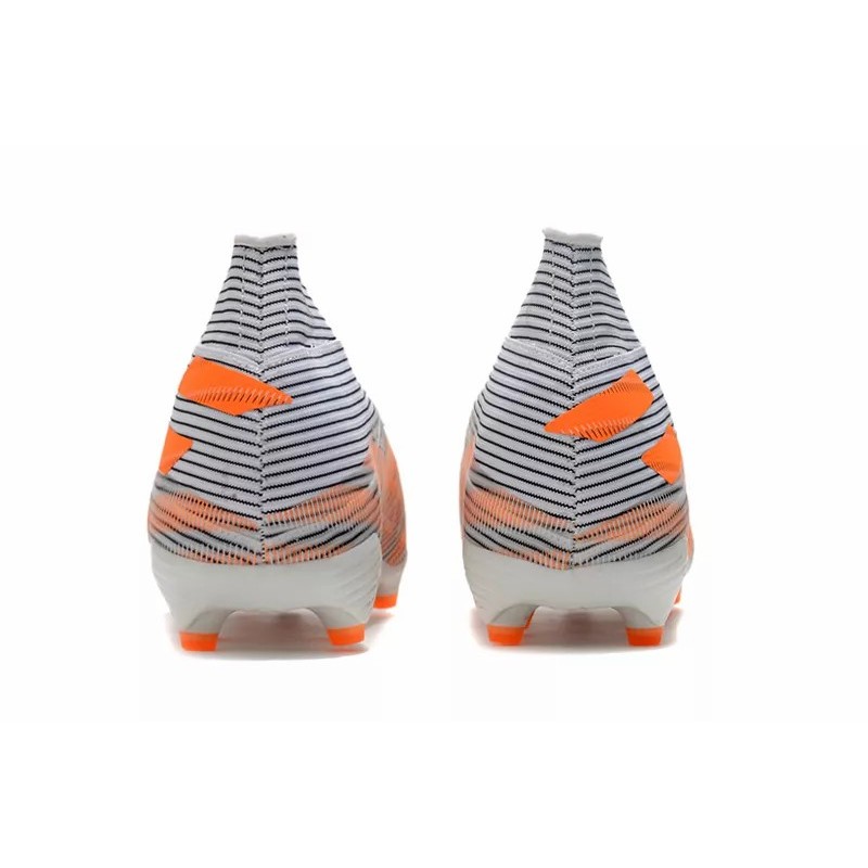 Botas de Fútbol Adidas Nemeziz 19 Hombre Blanco&Naranja (#38~#45)