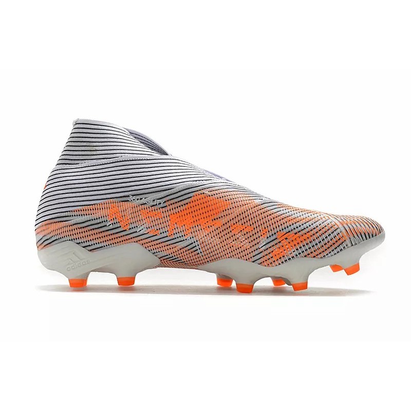 Botas de Fútbol Adidas Nemeziz 19 Hombre Blanco&Naranja (#38~#45)