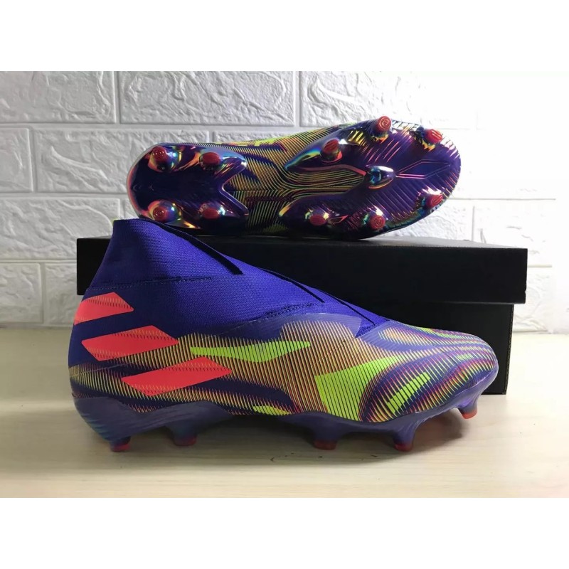 Botas de Fútbol Adidas Nemeziz FG Hombre Azul&Amarillo&Naranja (#38~#45)