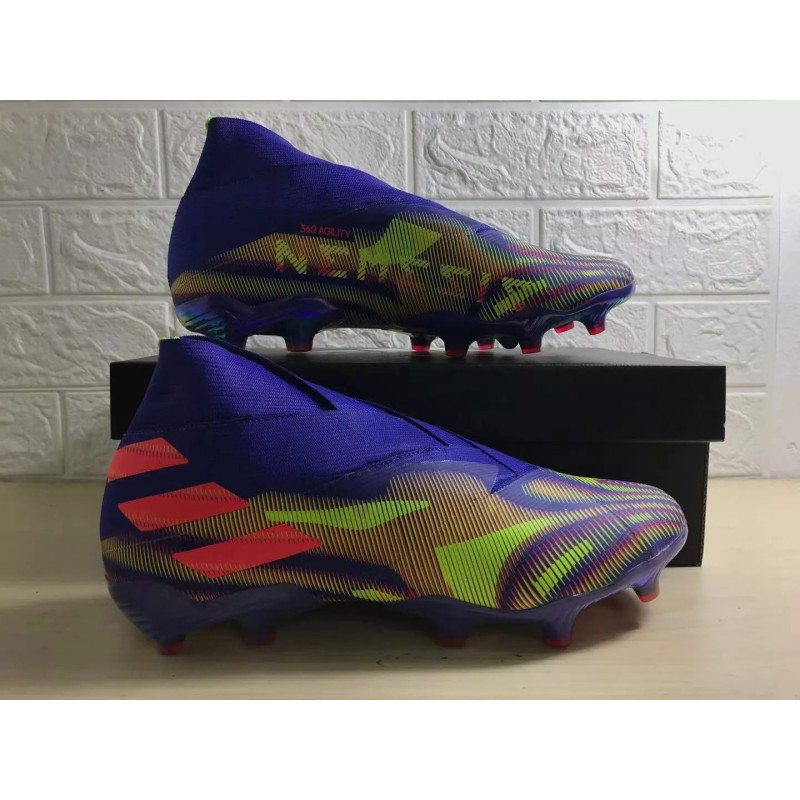 Botas de Fútbol Adidas Nemeziz FG Hombre Azul&Amarillo&Naranja (#38~#45)