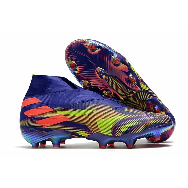 Botas de Fútbol Adidas Nemeziz FG Hombre Azul&Amarillo&Naranja (#38~#45)
