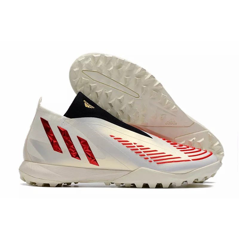 Botas de Fútbol Adidas Predator Edge1 TF Unisex Blanco&Rojo (#38~#45)