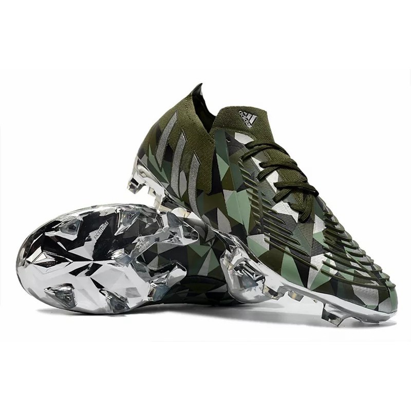 Botas de Fútbol Adidas Predator Edge.1 Bajo FG Unisex Verde Camuflaje (#36~#45)