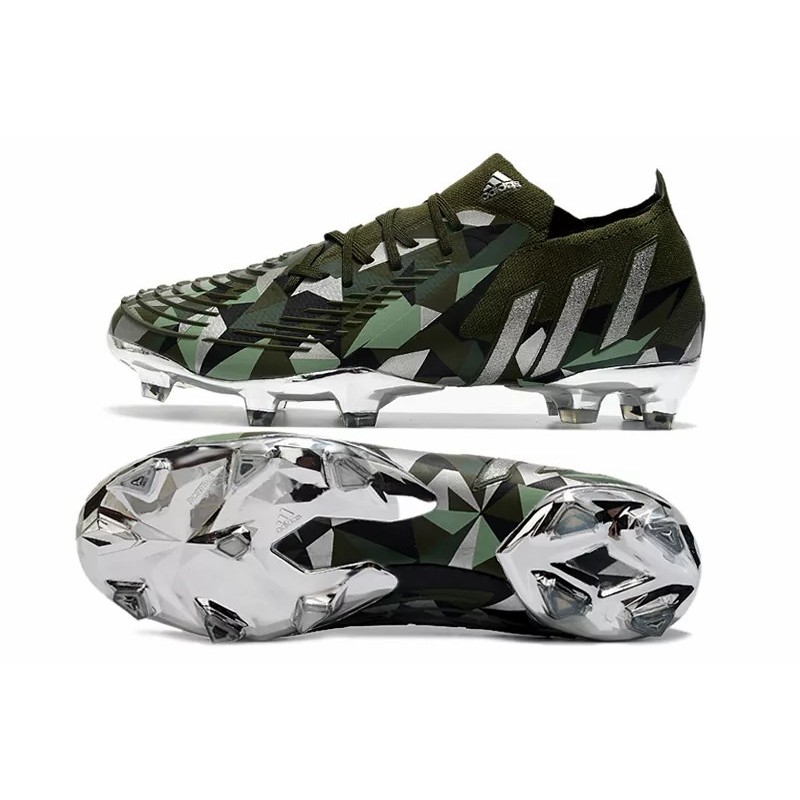 Botas de Fútbol Adidas Predator Edge.1 Bajo FG Unisex Verde Camuflaje (#36~#45)