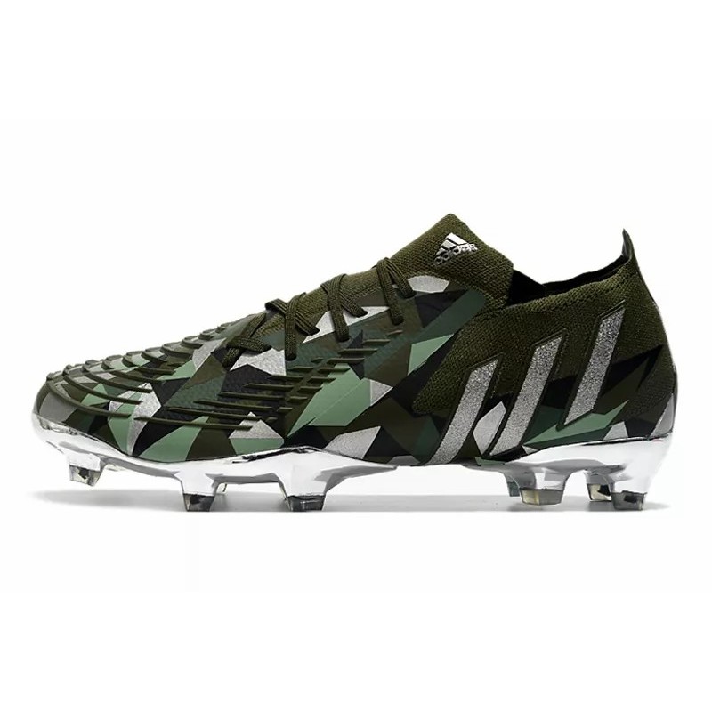 Botas de Fútbol Adidas Predator Edge.1 Bajo FG Unisex Verde Camuflaje (#36~#45)