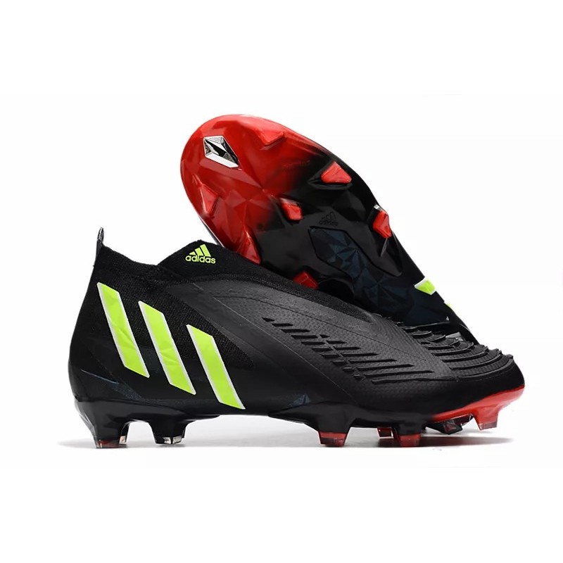 Botas de Fútbol Adidas Predator Edge Geometric FG 8 Unisex Negro&Verde Limón (#36~#45)