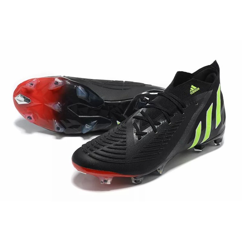 Botas de Fútbol Adidas Predator Edge Geometric.1 FG Hombre Negro&Verde Limón (#39~#45)