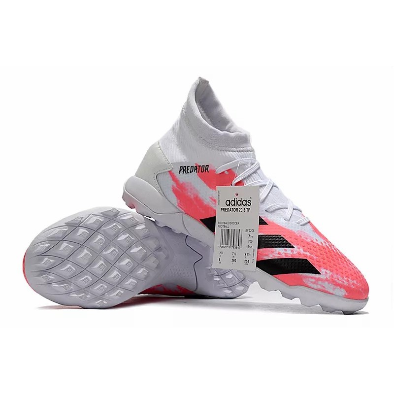 Botas de Fútbol Adidas Predator 20.3 TF Hombre Blanco&Rosado (#39~#45)