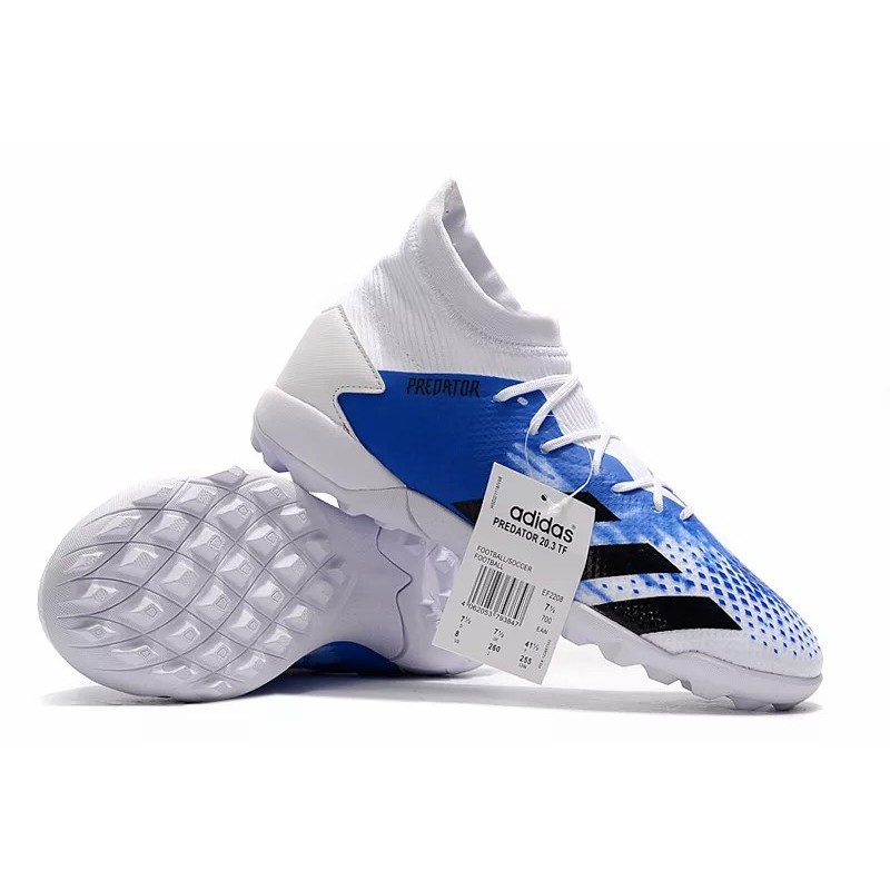 Botas de Fútbol Adidas Predator 20.3 TF Hombre Blanco&Azul (#38~#45)
